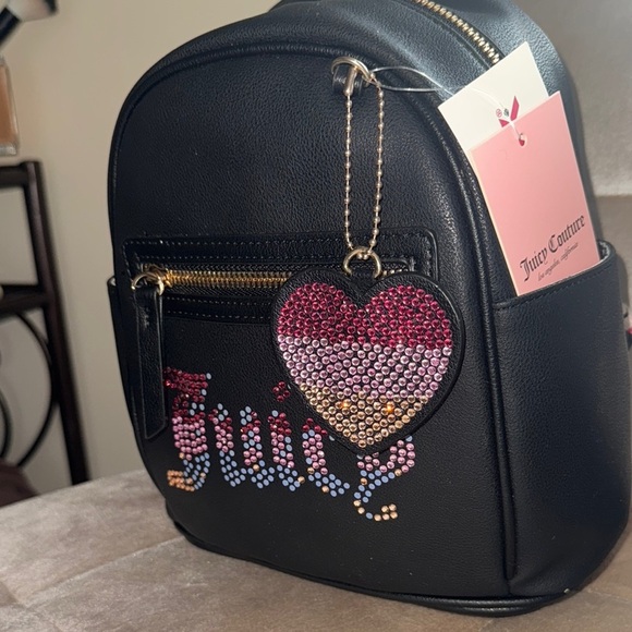 Juicy Couture Black Rhinestone Embellished Backpack main image 9